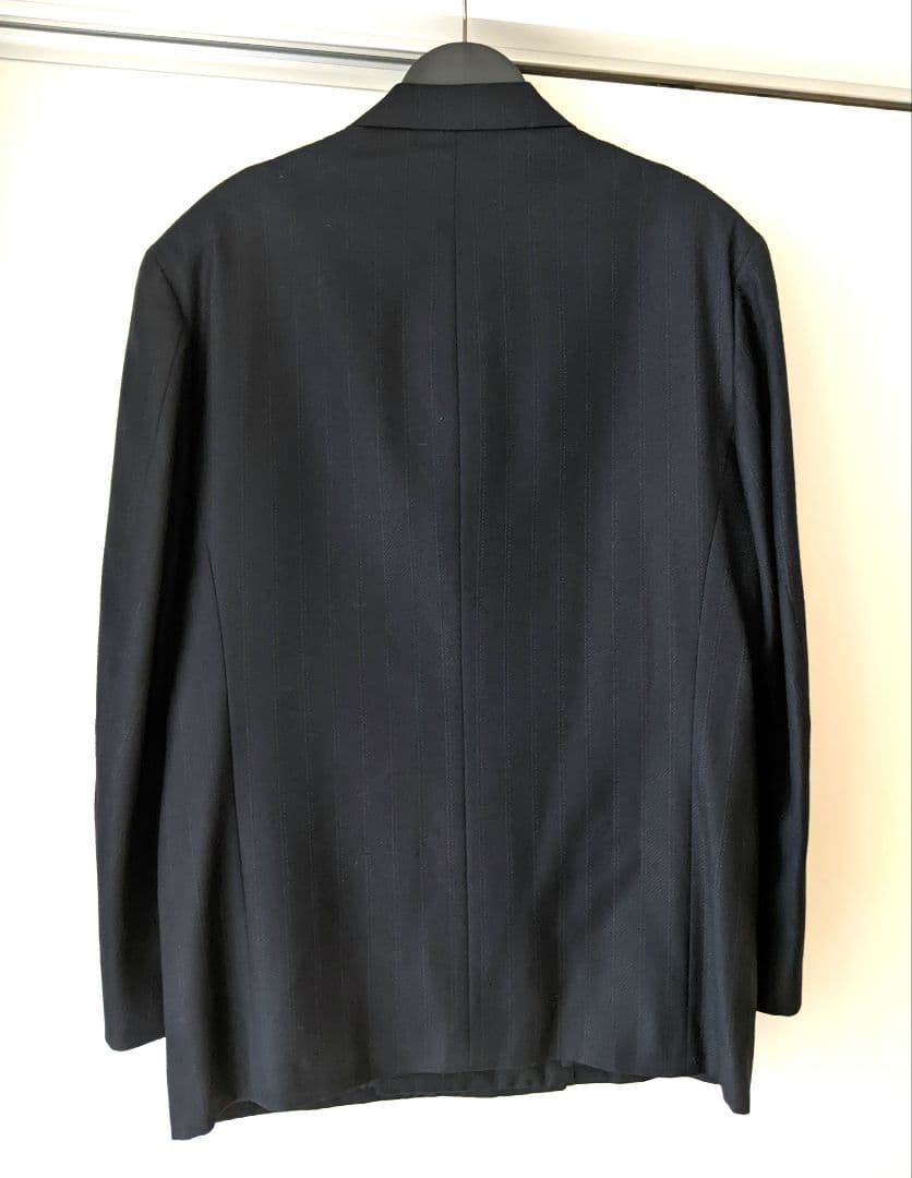 極美品【Y's for men】ワイズ　ダブル　スーツ　ウール　冬　大きめ　黒