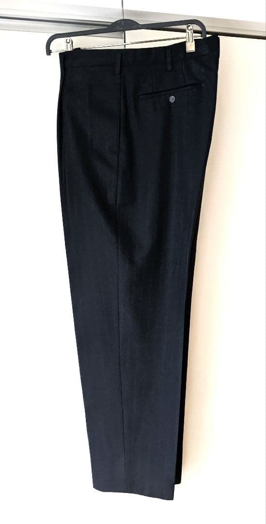 極美品【Y's for men】ワイズ　ダブル　スーツ　ウール　冬　大きめ　黒