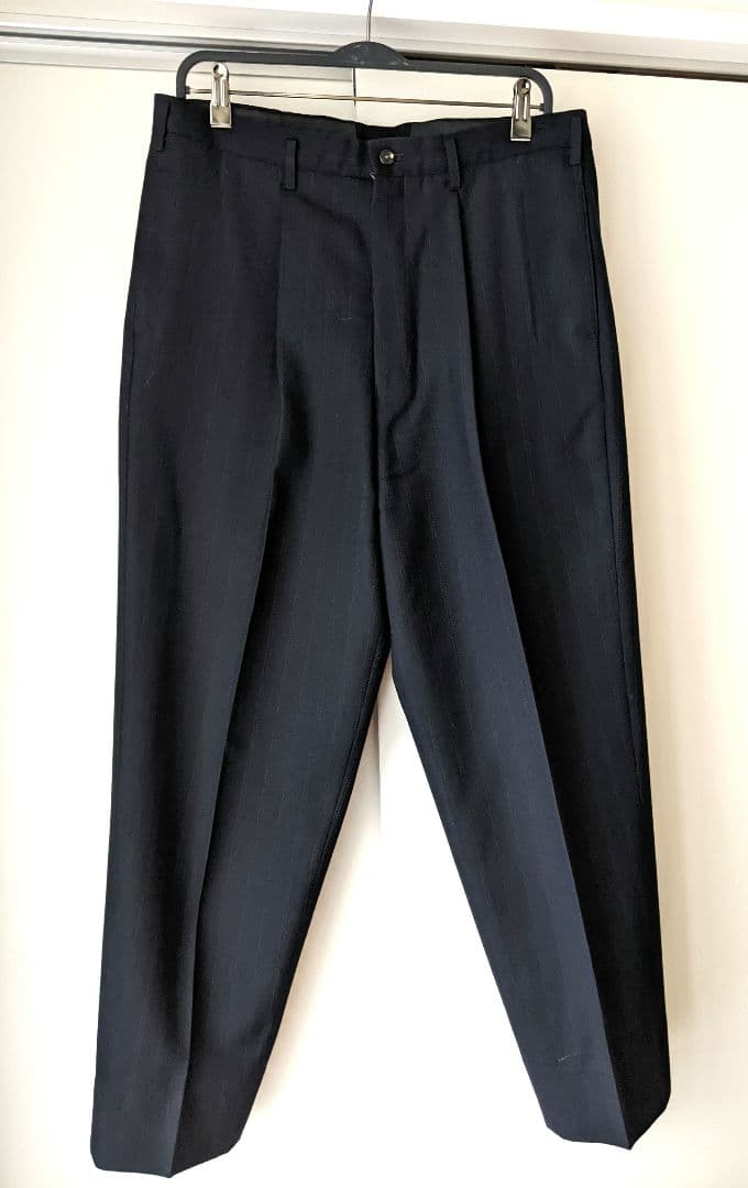 極美品【Y's for men】ワイズ　ダブル　スーツ　ウール　冬　大きめ　黒