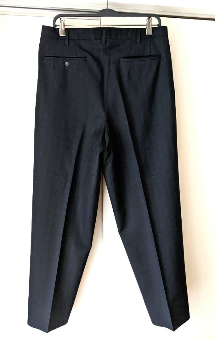 極美品【Y's for men】ワイズ　ダブル　スーツ　ウール　冬　大きめ　黒