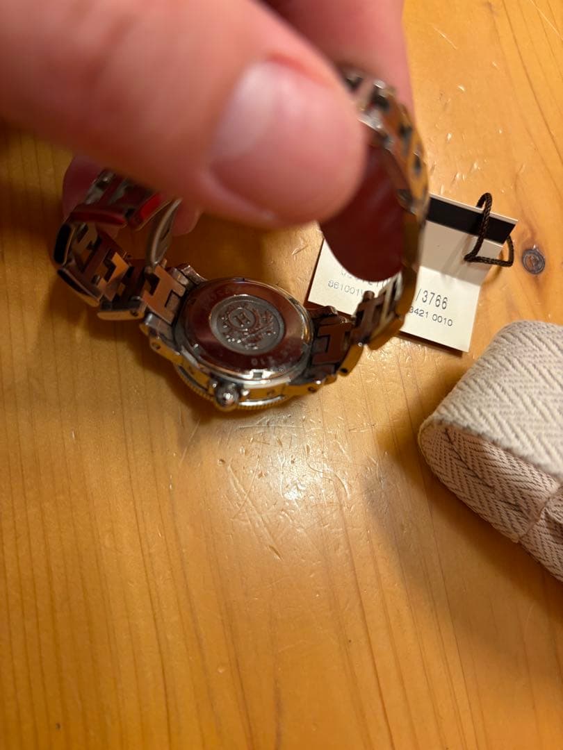 HERMES 腕時計 シルバー ホワイトダイヤル