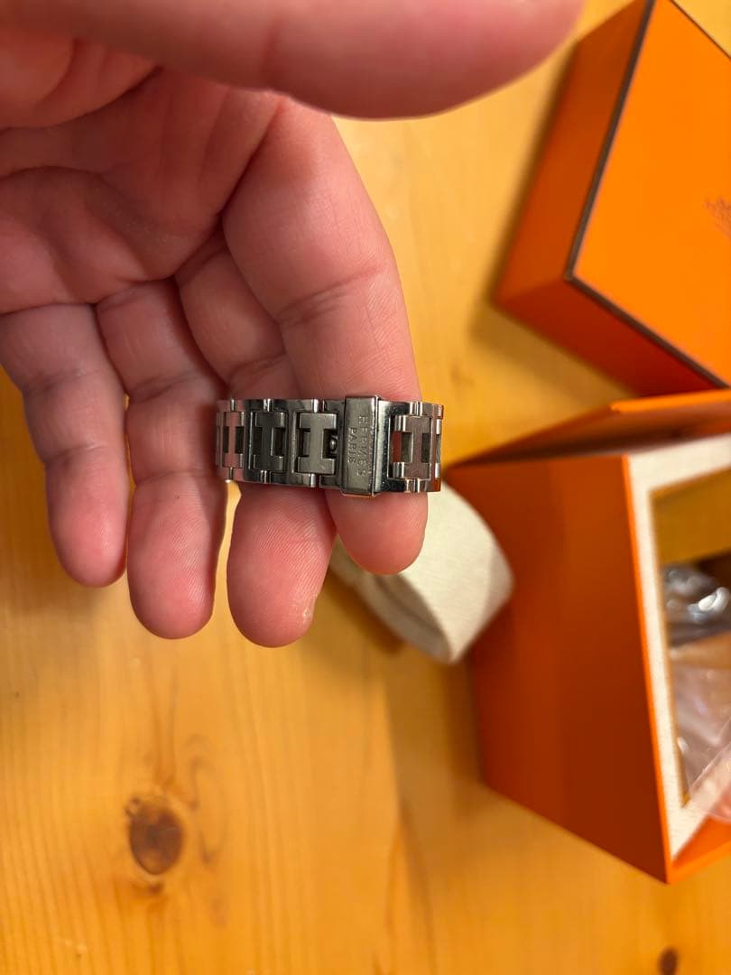 HERMES 腕時計 シルバー ホワイトダイヤル