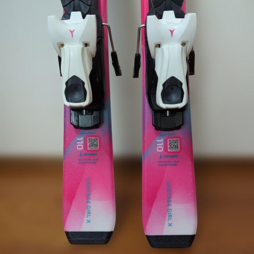 【美品】ATOMIC アトミック　子供用スキーセット 板110cm　キッズ子ども