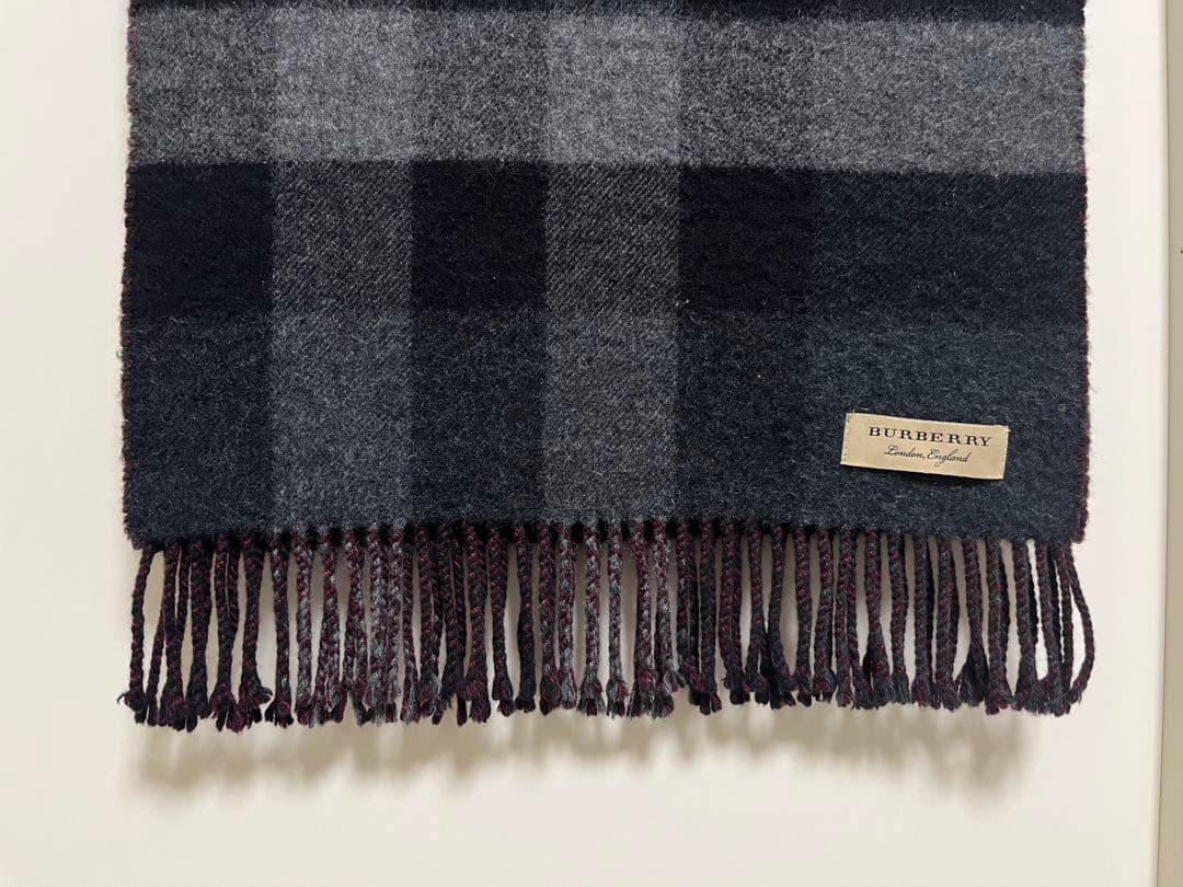 BURBERRY　バーバリー　マフラー　カシミア100％　大判マフラー　美品