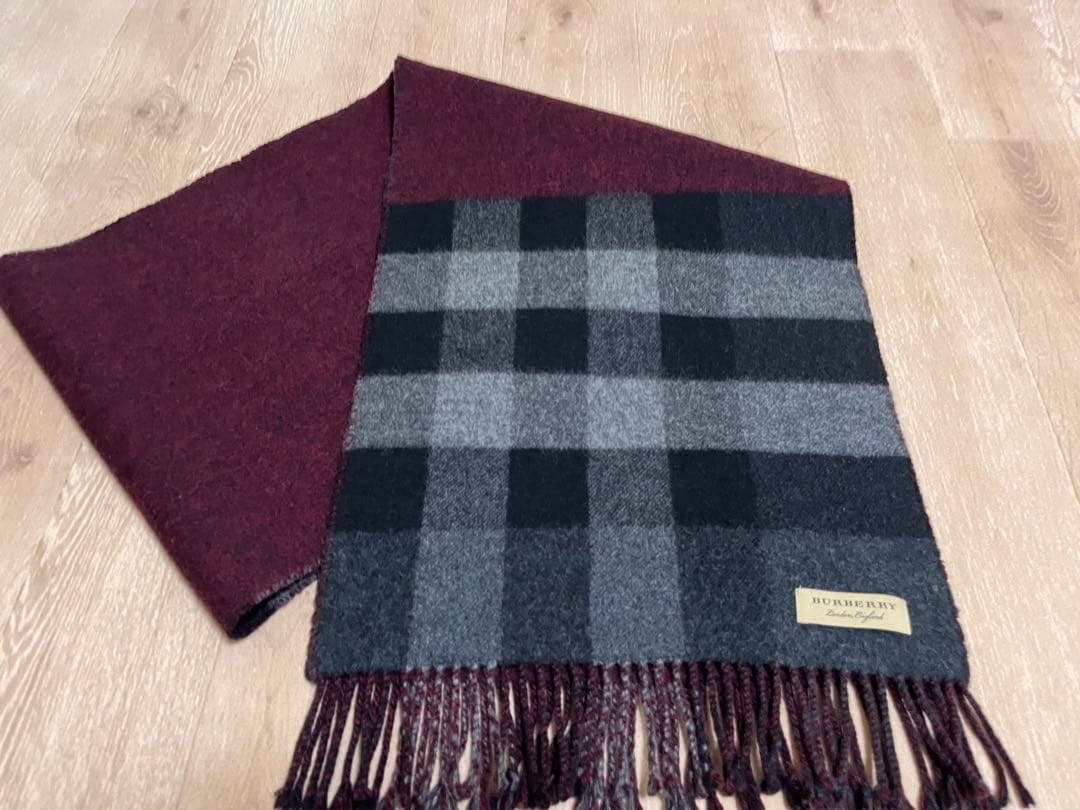 BURBERRY　バーバリー　マフラー　カシミア100％　大判マフラー　美品