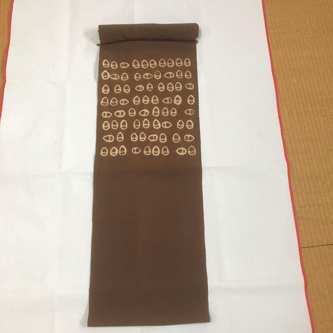 生紬絞り九寸名古屋帯