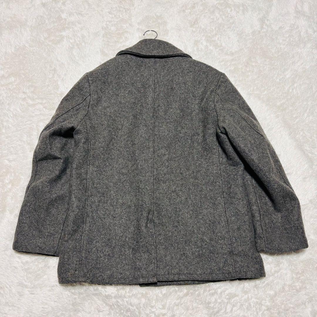 Schott 740N Pコート グレー USA製 中綿 キルティン XL相当