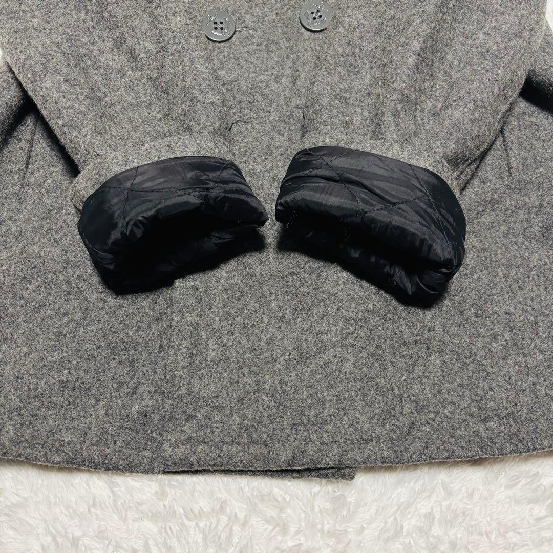 Schott 740N Pコート グレー USA製 中綿 キルティン XL相当