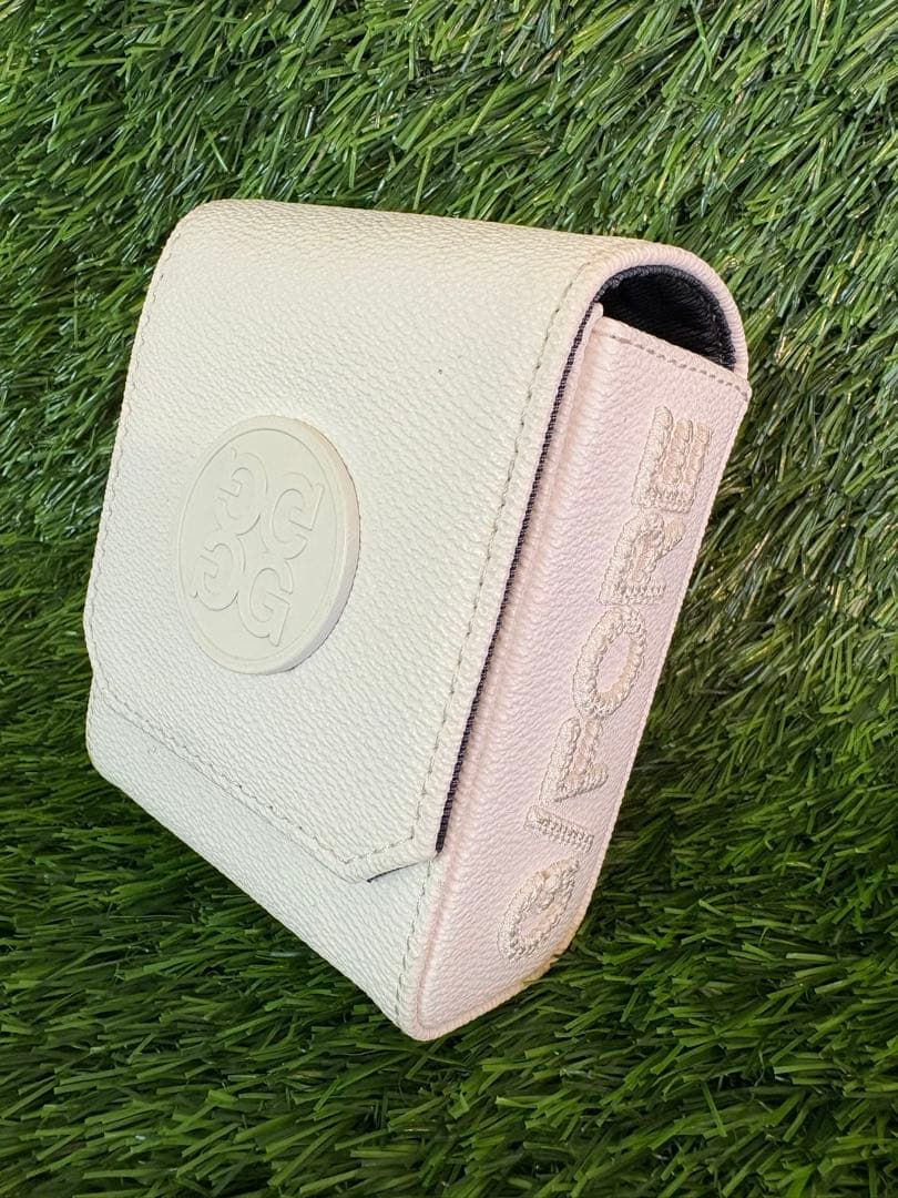【超美品】G／FORE 距離計収納ケース ホワイト ゴルフアクセサリー 合成皮革