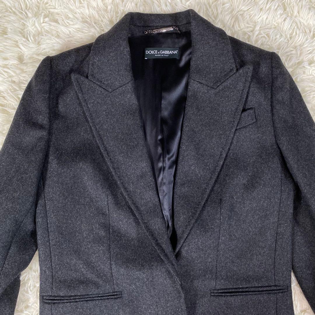 ドルチェ＆ガッパーナ　ウール　ロングコート　マニッシュ　イタリア製　D&G