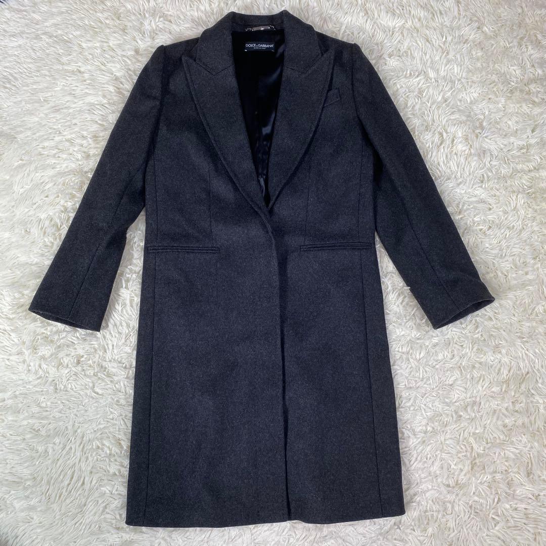 ドルチェ＆ガッパーナ　ウール　ロングコート　マニッシュ　イタリア製　D&G
