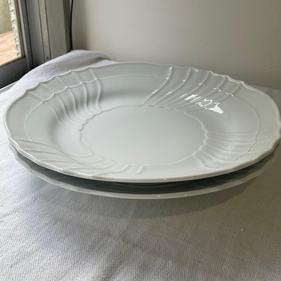 リチャードジノリ　ベッキオホワイト　大皿33cm プレート　2セット