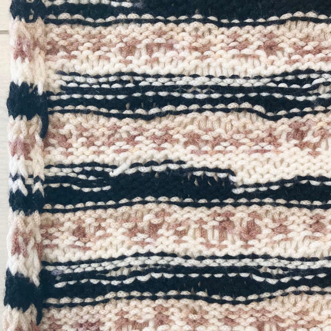 MISSONI ミッソーニ　マフラー　ストール　ニット　ウール　ボーダー柄