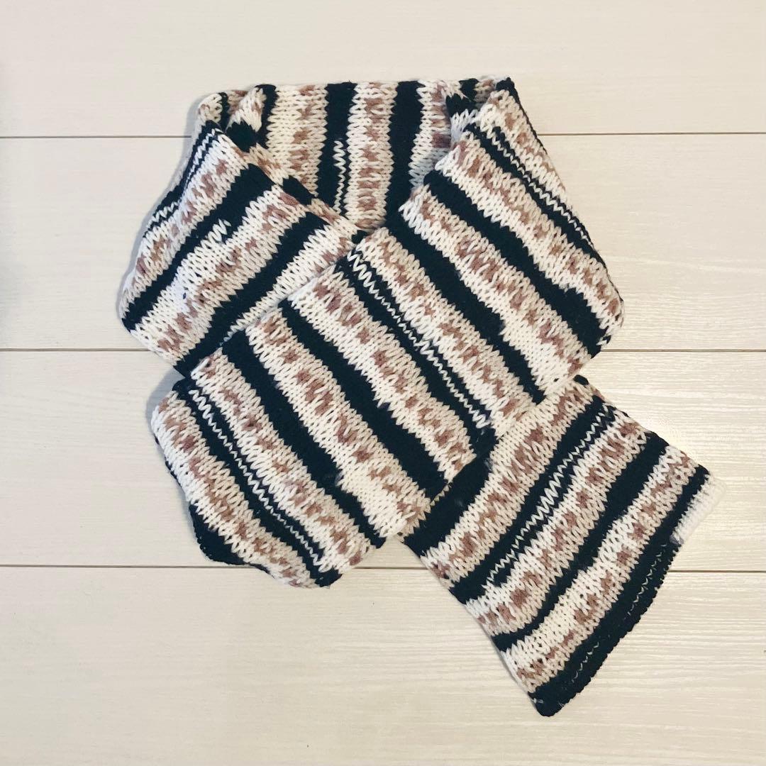 MISSONI ミッソーニ　マフラー　ストール　ニット　ウール　ボーダー柄