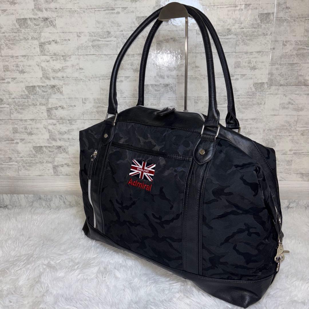 Admiral アドミラル　2way 迷彩　黒　ゴルフ　ボストン　トート