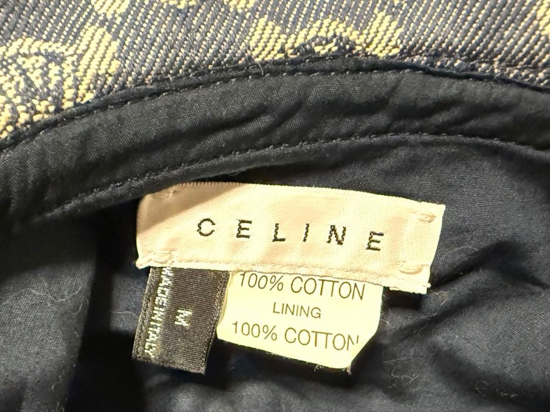 セリーヌ キャンバスレザー パリマカダム バケットハット 帽子 M