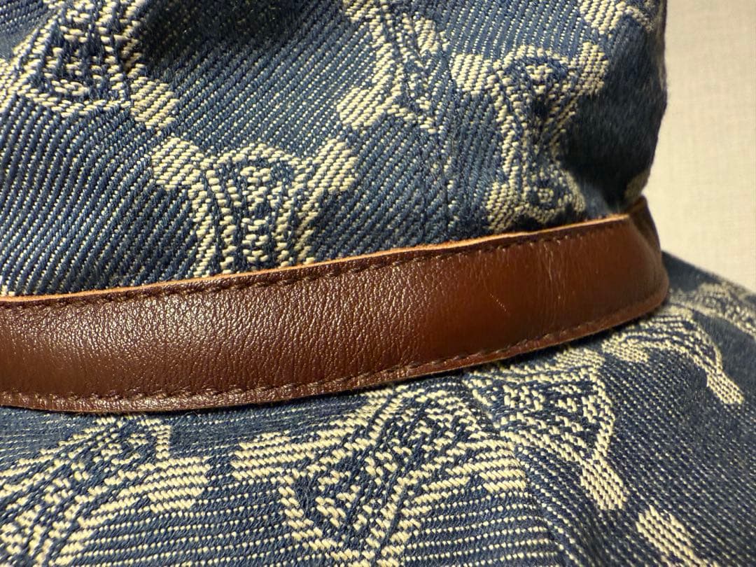 セリーヌ キャンバスレザー パリマカダム バケットハット 帽子 M