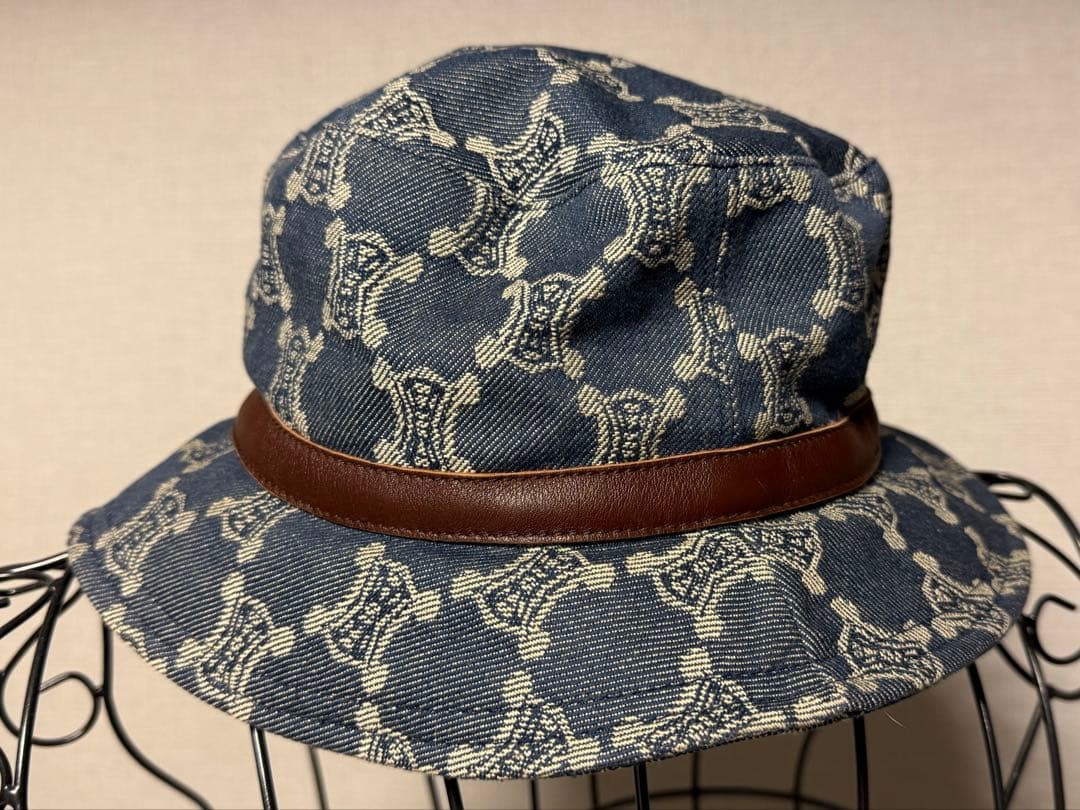 セリーヌ キャンバスレザー パリマカダム バケットハット 帽子 M