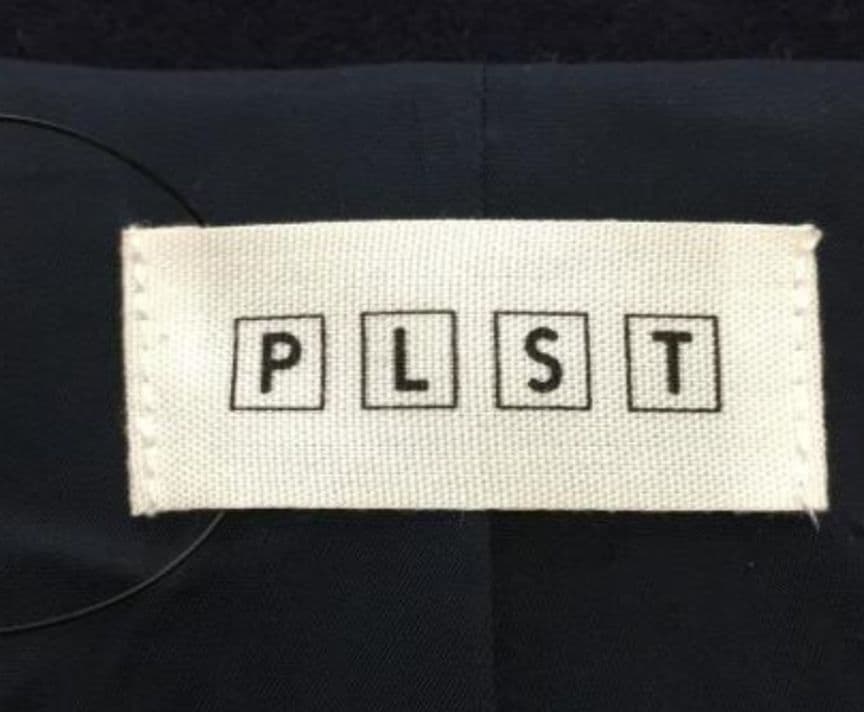 極美品　PLST ウールモッサカラーレスコート　Sサイズ　ブラック