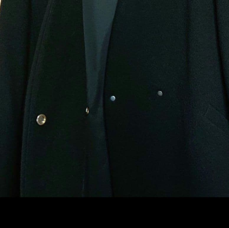 極美品　PLST ウールモッサカラーレスコート　Sサイズ　ブラック