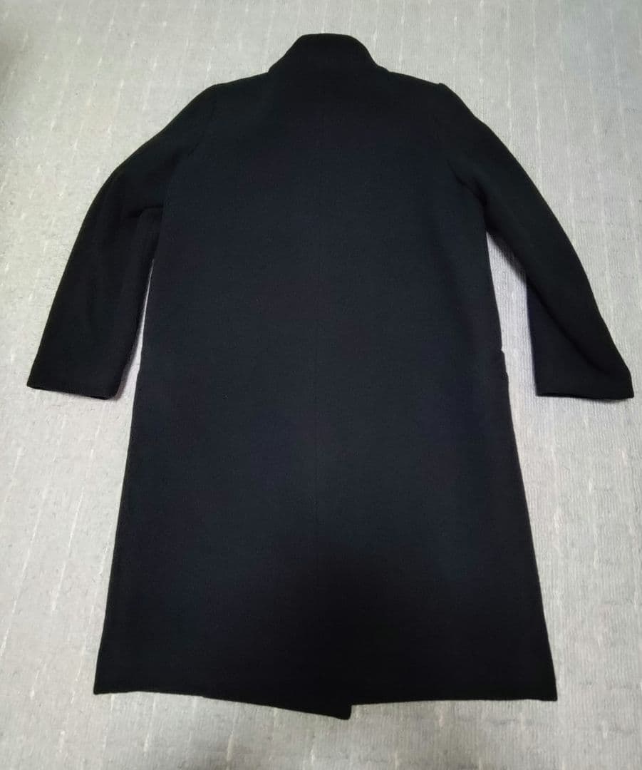 極美品　PLST ウールモッサカラーレスコート　Sサイズ　ブラック