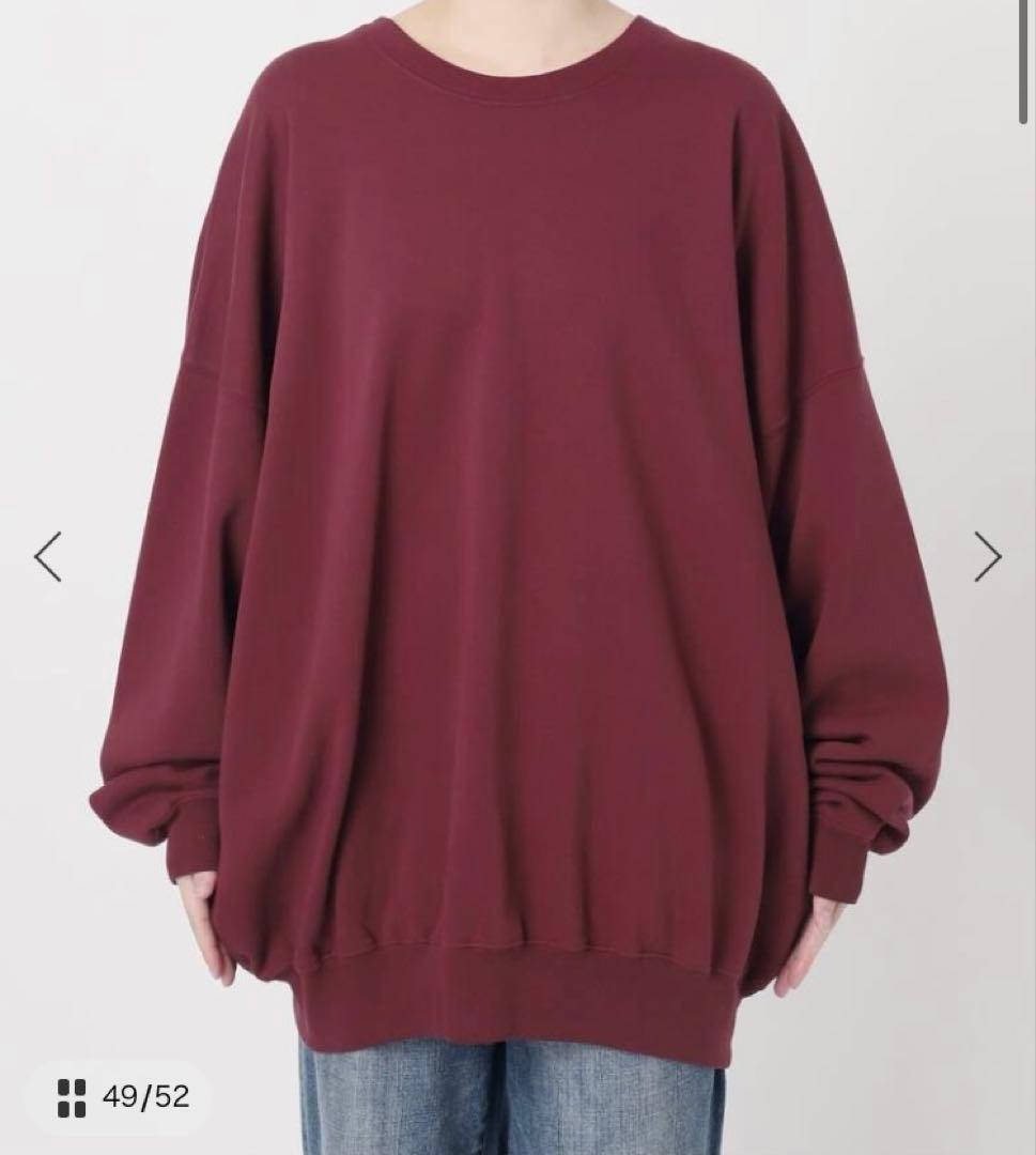 スピックアンドスパン　バーガンディ 長袖トレーナー フリーサイズ