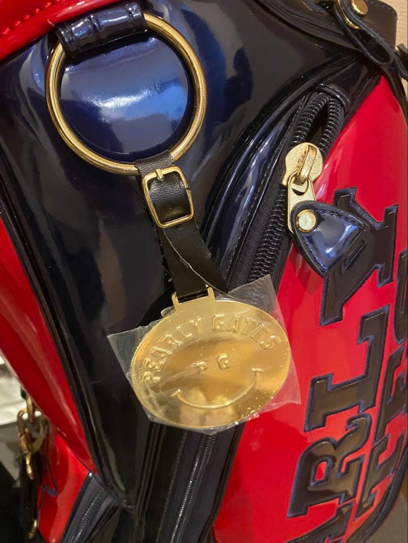 ち*も様 PEARLY GATES ゴルフバッグ 89 レッド/ネイビー