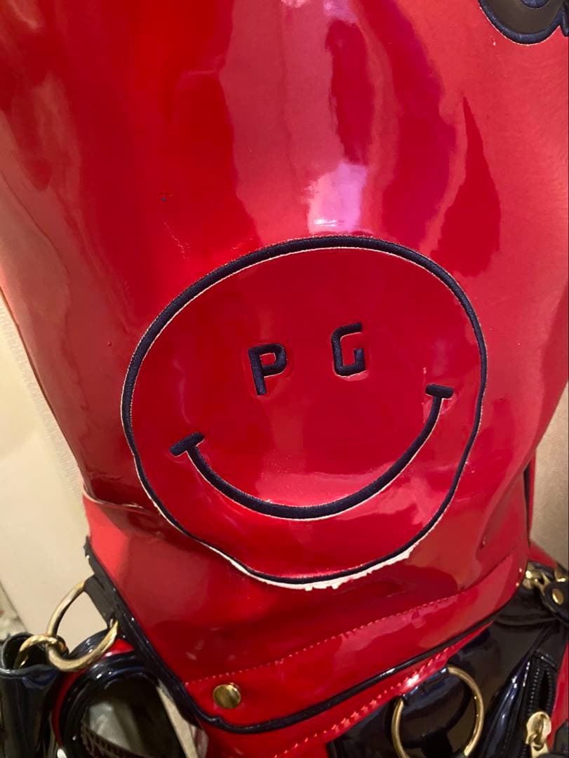 ち*も様 PEARLY GATES ゴルフバッグ 89 レッド/ネイビー