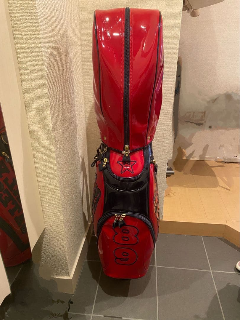 ち*も様 PEARLY GATES ゴルフバッグ 89 レッド/ネイビー