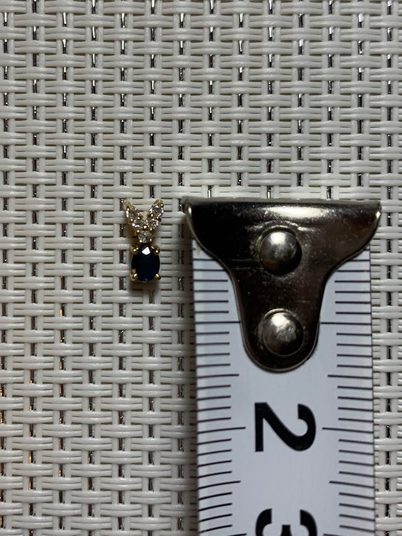 サファイア　ペンダントトップ　ゴールド　ダイヤモンド