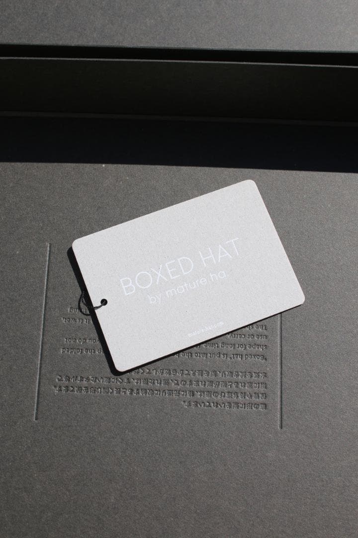 mature ha. boxed hat マチュアーハ　10cm brim！