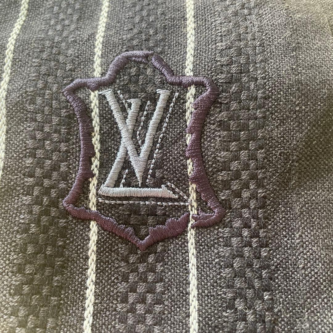 LOUIS VUITTON ネイビー ストライプ マフラー