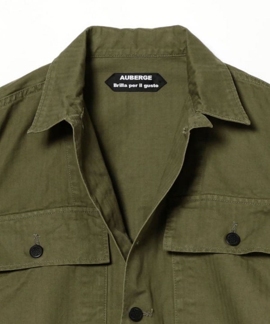 【別注】AUBERGE / M-43 ヘリンボーン ミリタリー シャツブルゾン