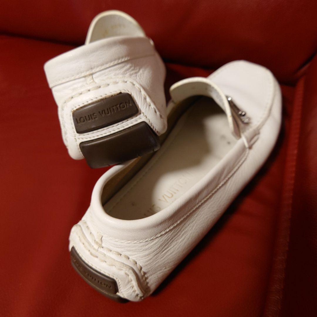 【本物保証】 LOUIS VUITTON ルイヴィトン ホワイトローファー 8