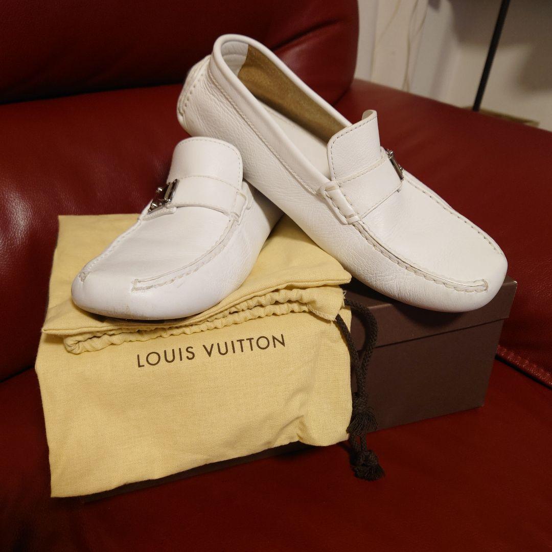 【本物保証】 LOUIS VUITTON ルイヴィトン ホワイトローファー 8