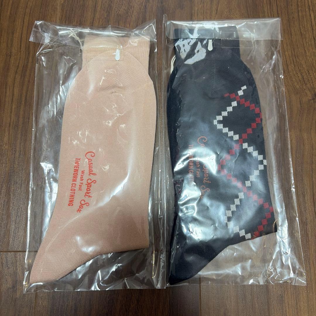 新品Atlast&co TIMEWORN CLOTHING ソックス 2足セット