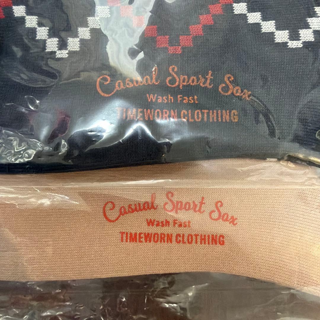 新品Atlast&co TIMEWORN CLOTHING ソックス 2足セット