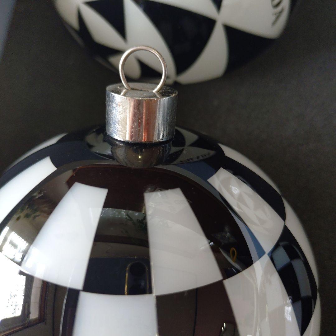 PRADA 白黒チェッカーオーナメント 4個セット