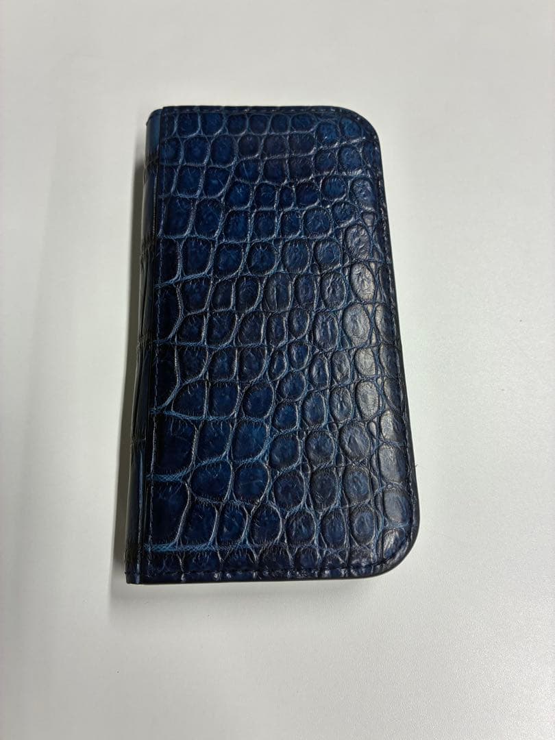 【池田工芸】藍染めクロコダイル」iPhoneケース