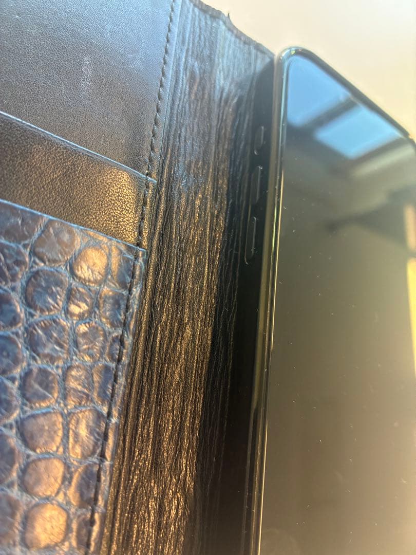 【池田工芸】藍染めクロコダイル」iPhoneケース