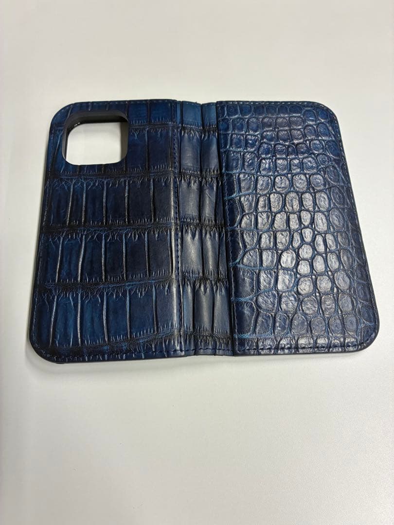 【池田工芸】藍染めクロコダイル」iPhoneケース