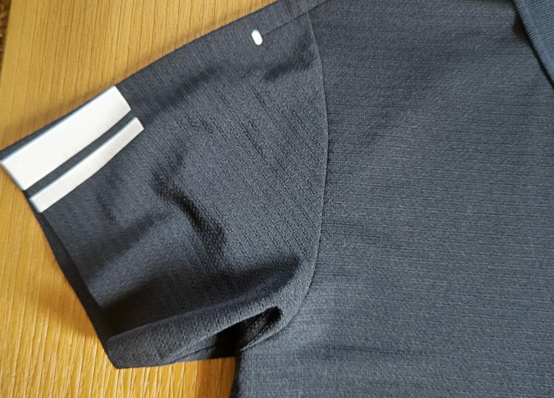 PGG　ボーダー柄ジャージー 半袖ポロシャツ (MENS) サイズ６（XL）