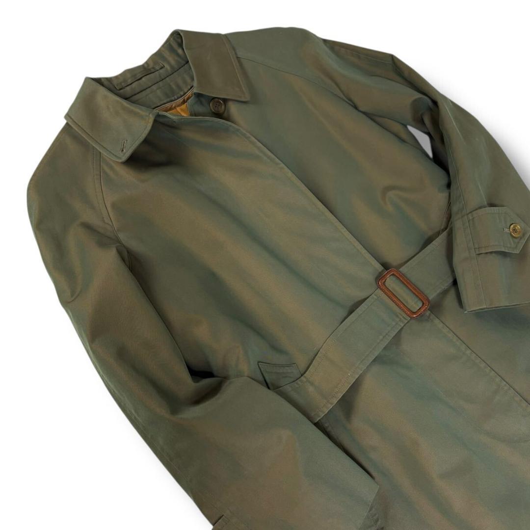 【美品】BURBERRY コットン トレンチコート 玉虫色 7AB ライナー付き