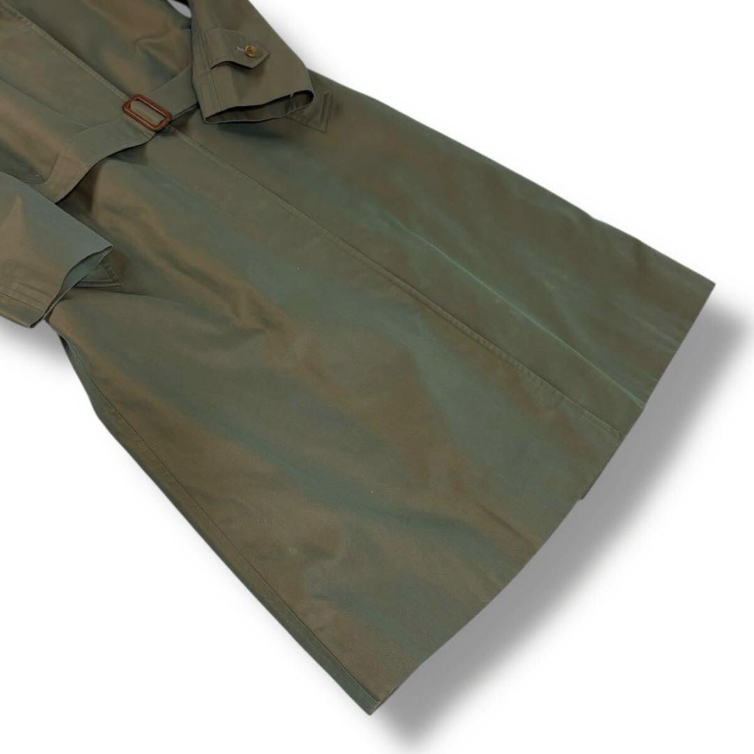 【美品】BURBERRY コットン トレンチコート 玉虫色 7AB ライナー付き