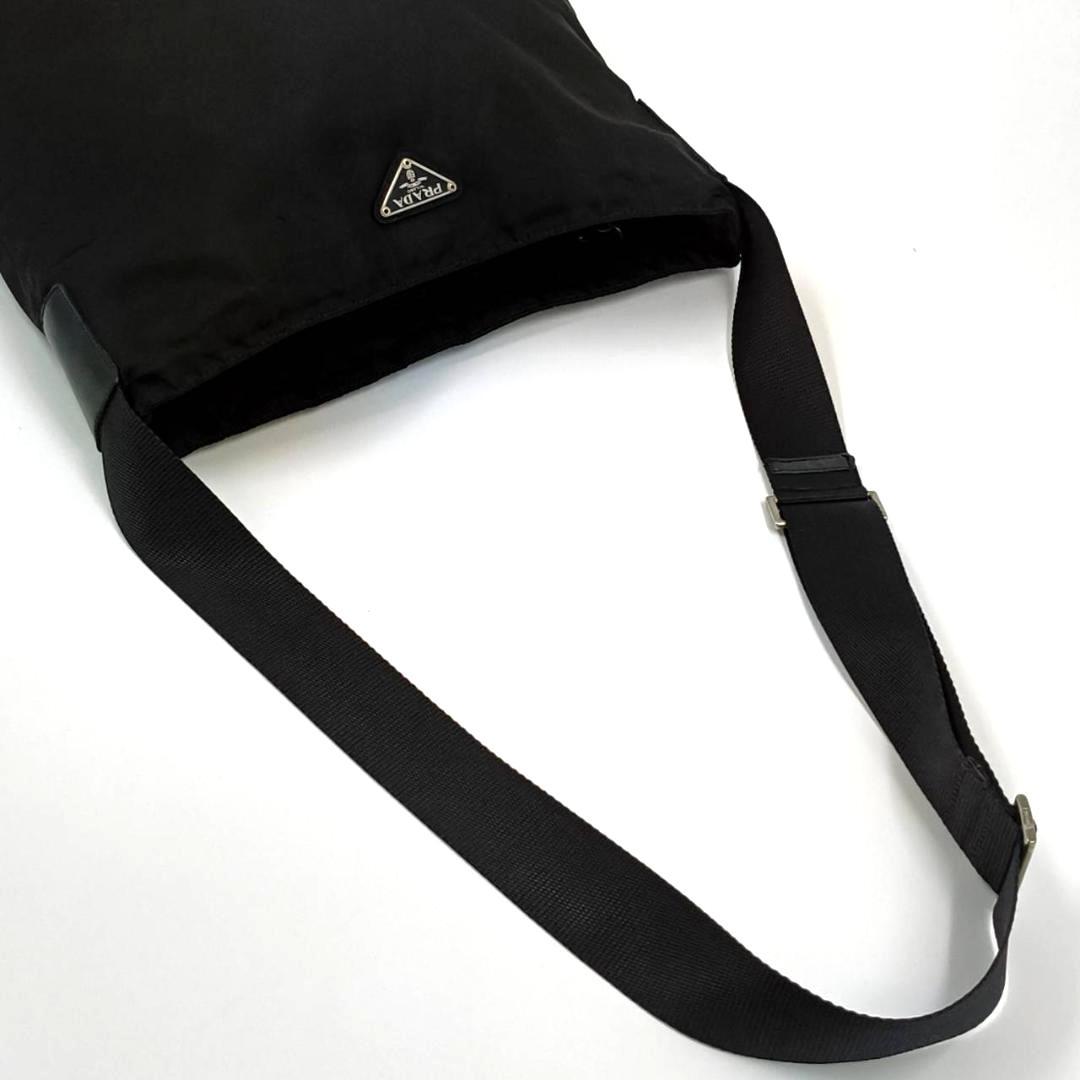 希少モデル✨ プラダ ワンショルダーバッグ 三角ロゴ　ナイロン　レザー 黒