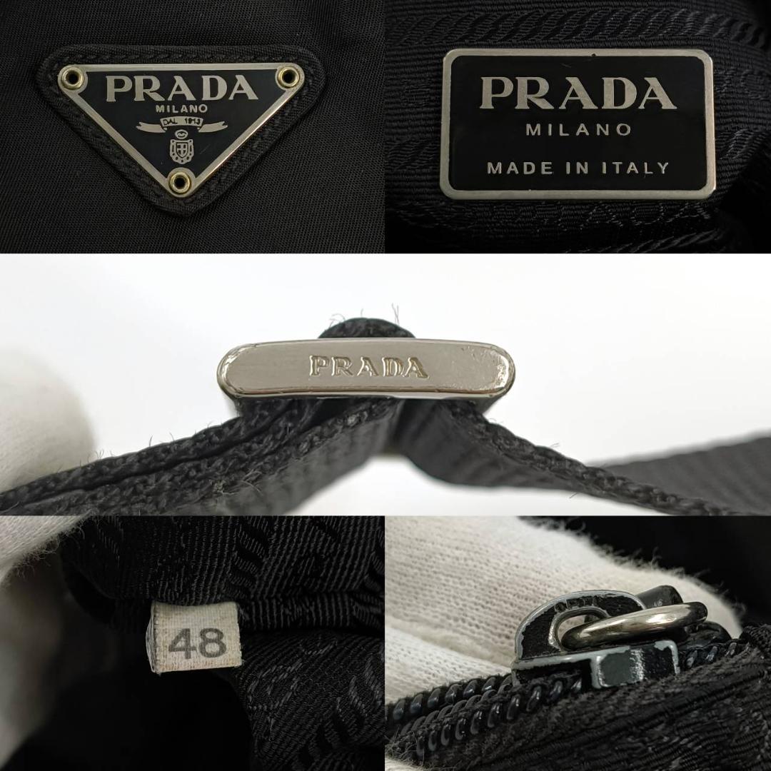 希少モデル✨ プラダ ワンショルダーバッグ 三角ロゴ　ナイロン　レザー 黒