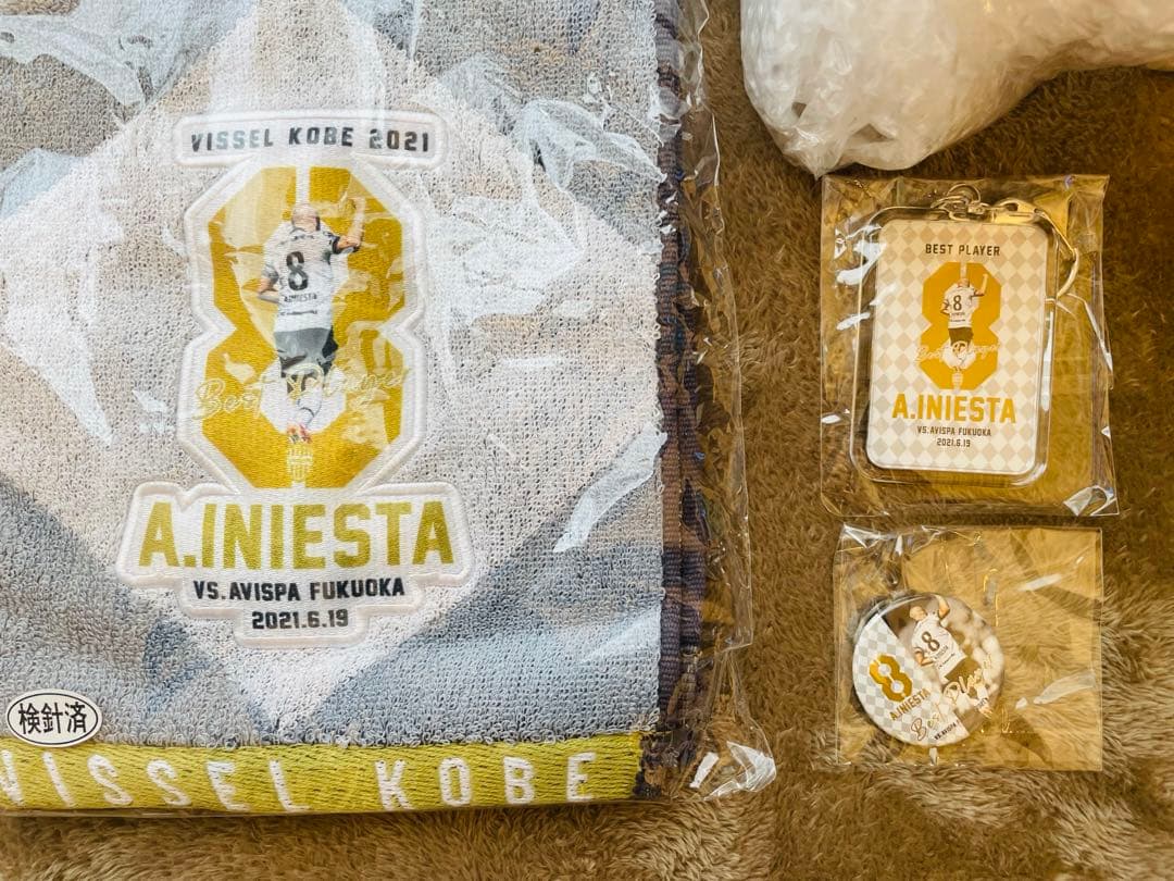 新品未使用【イニエスタ選手】2021勝利時ヴィクトリーグッズ/ヴィッセル神戸
