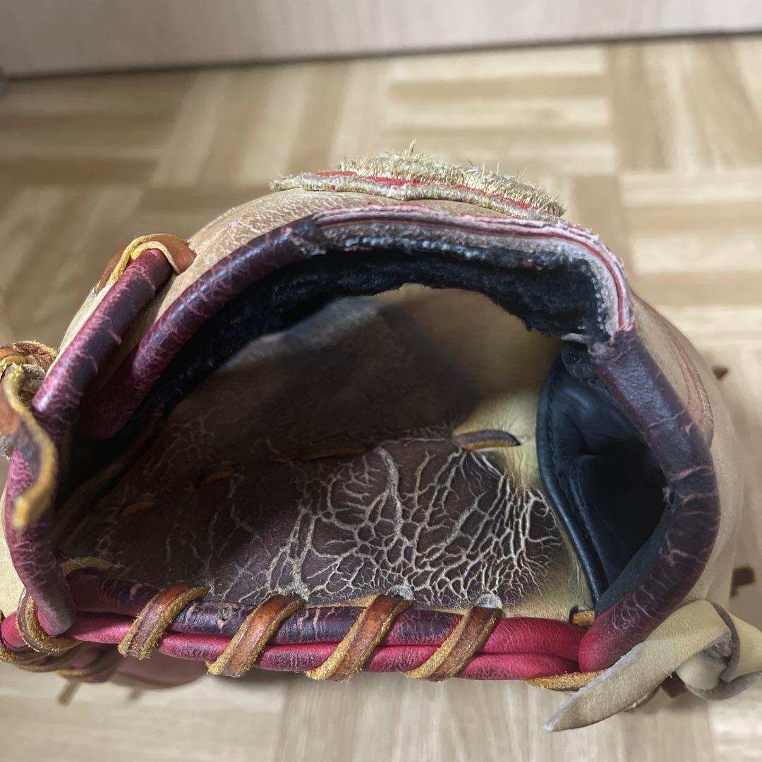 Wilson 軟式グローブ ベージュ/赤　内野