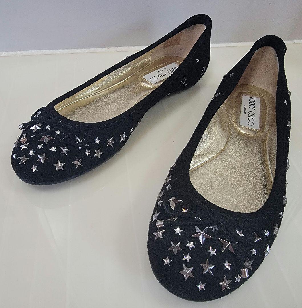 Jimmy Choo 新品未使用 スタースタッズ フラットシューズ