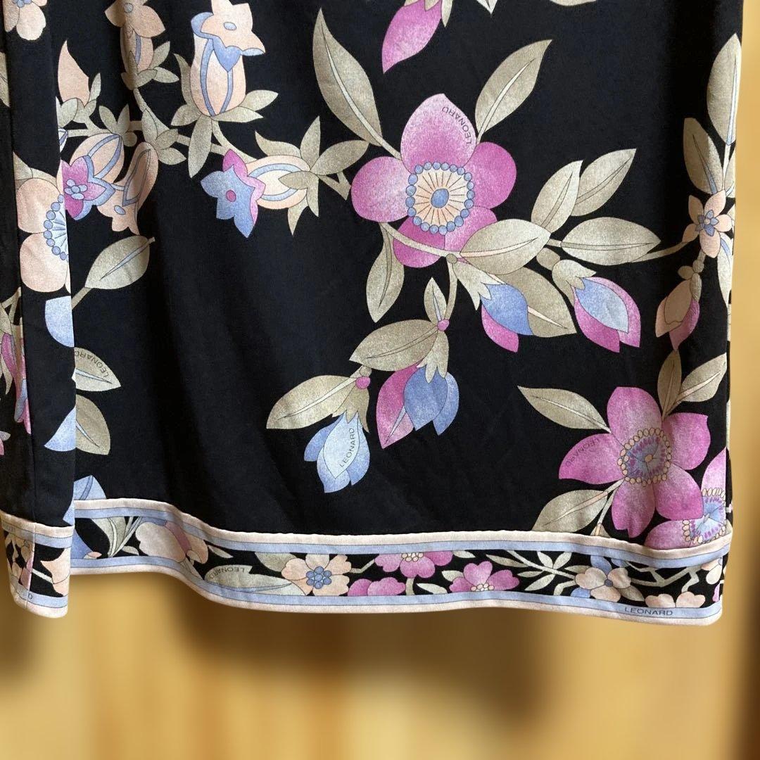 LEONARD 花柄 五分袖チュニックワンピース　サイズ1